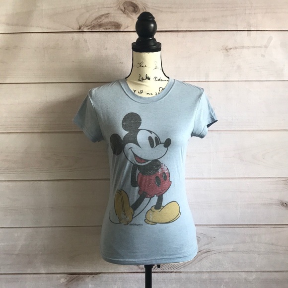 Classic Distressed Mickey Mouse T-Shirt - Picture 1 of 5